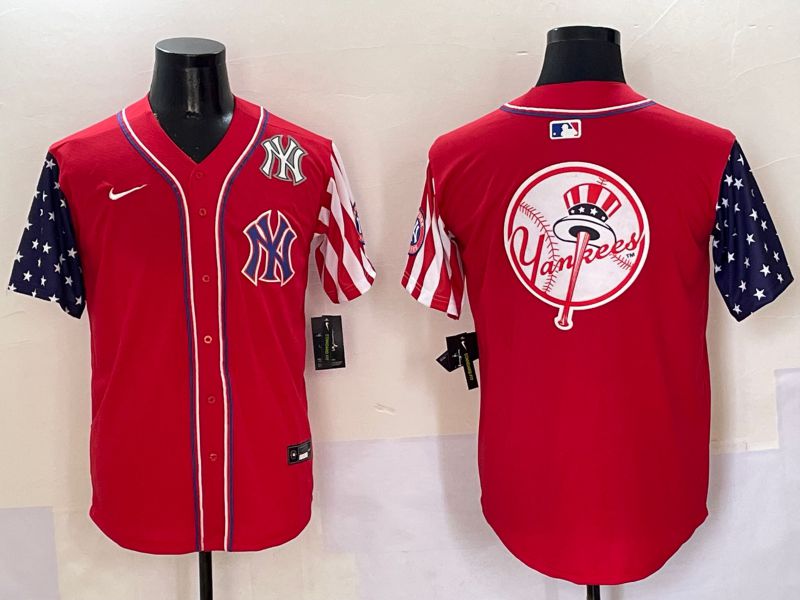 Men New York Yankees Blank Red a generation of national flags Jointly Name 2025 Nike MLB Jersey style 40